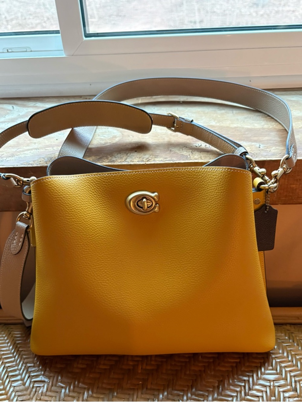 Coach Willow Bucket Crossbody Bag Purse Colorblock Authentic